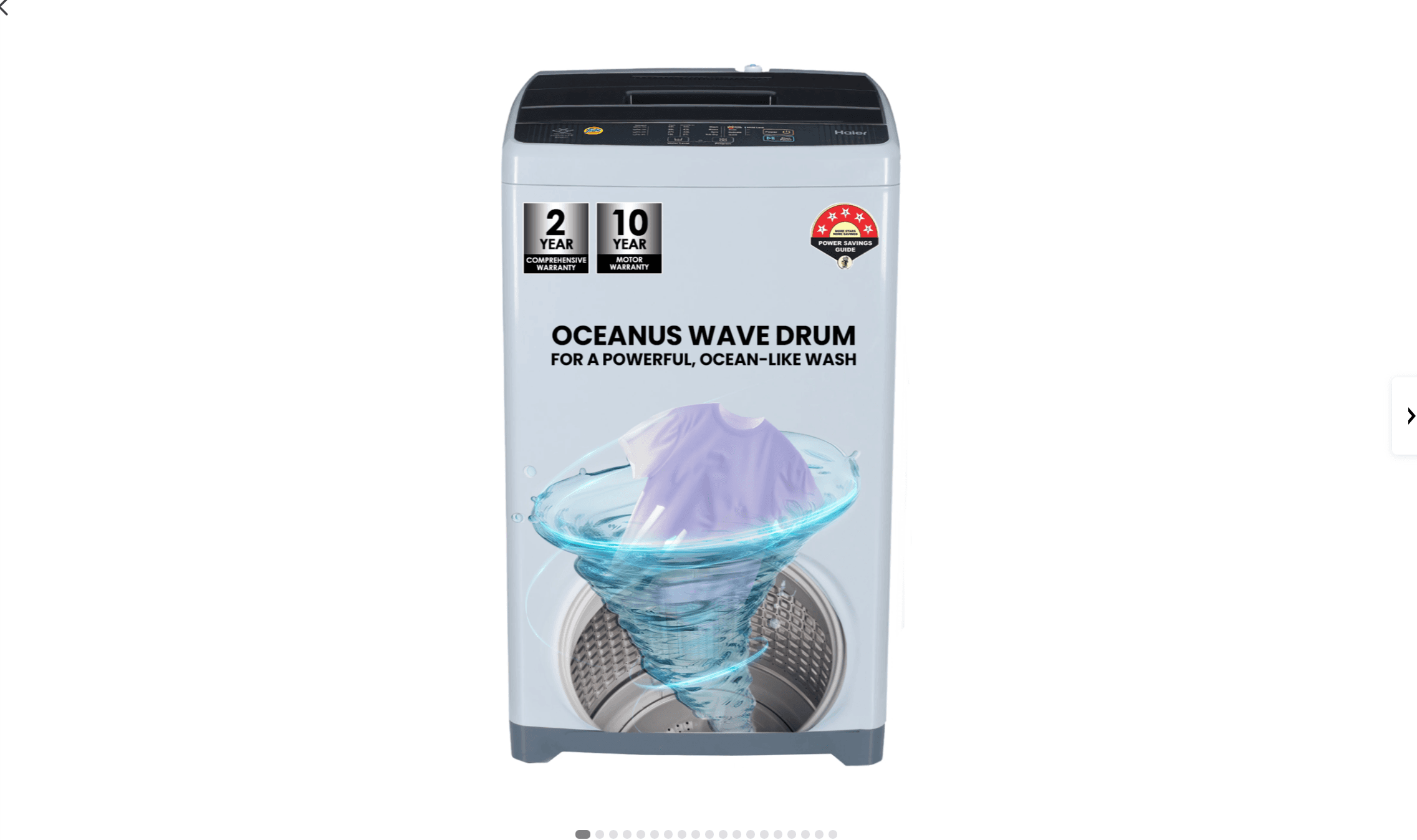 Washing machine Haier 6.5 kg top load 5 star