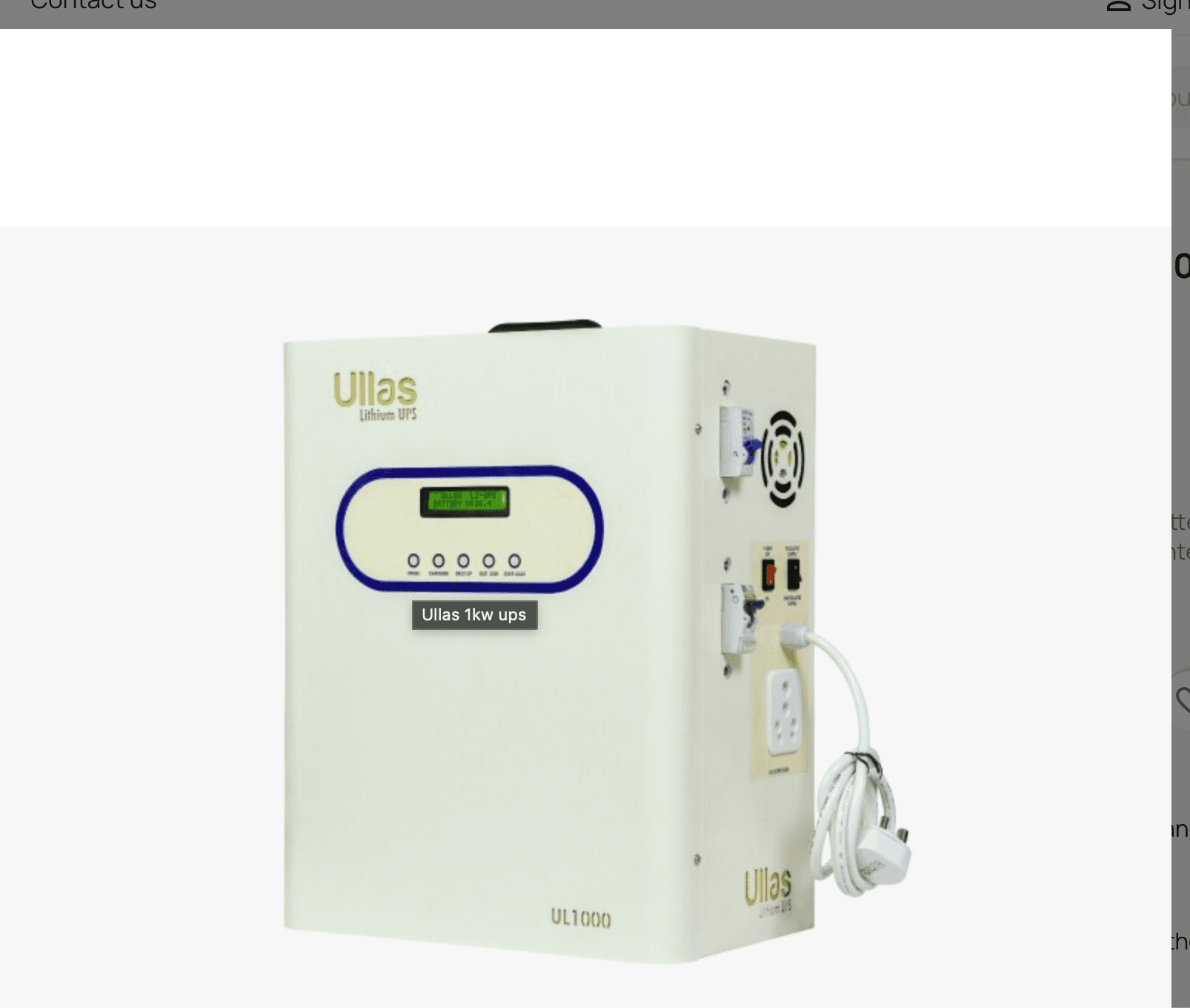 Invertor Battery Ullas Lithium 1 KWT