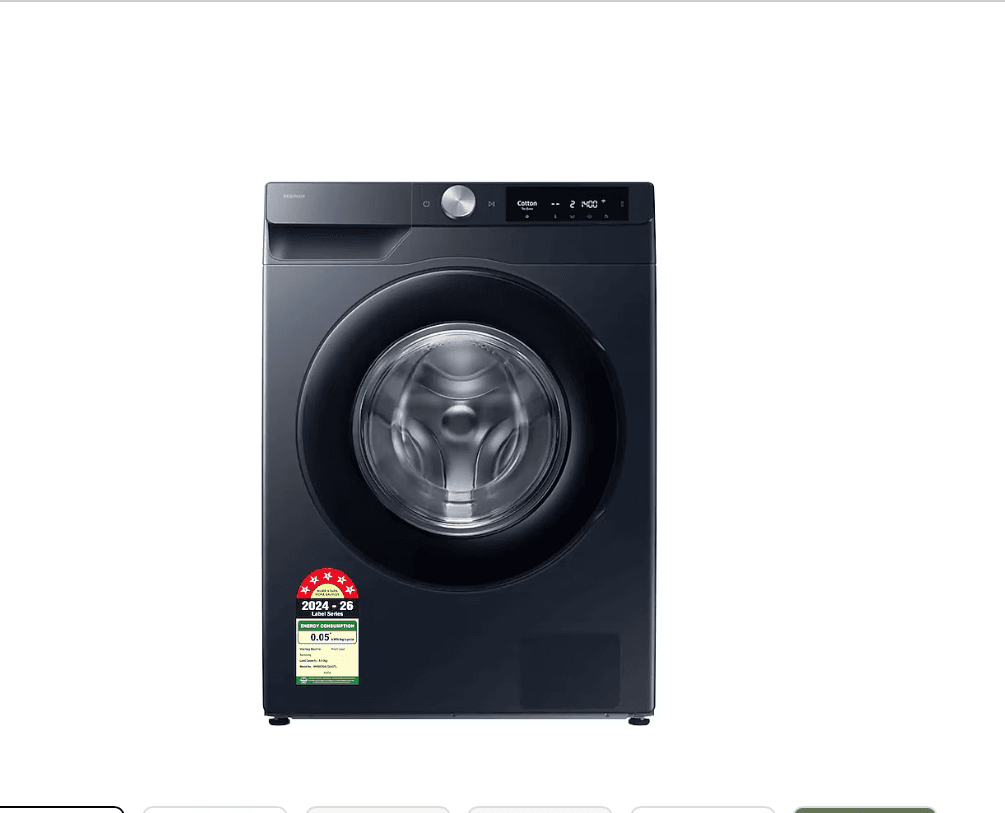 Washing machine Samsung 9 kg 5 star AI control AI Ecobuble wi-fi digital inveter fully automatic front load